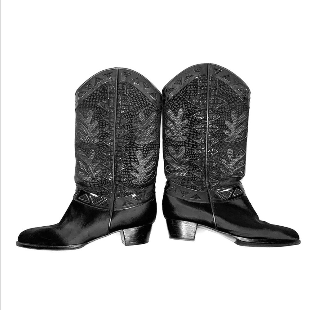Vintage  WESTERN BOOTS Celebrity-owned size 5,5. Black